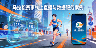 马拉松赛事线上直播与数据服务案例 - 运动员在城市马拉松中奔跑